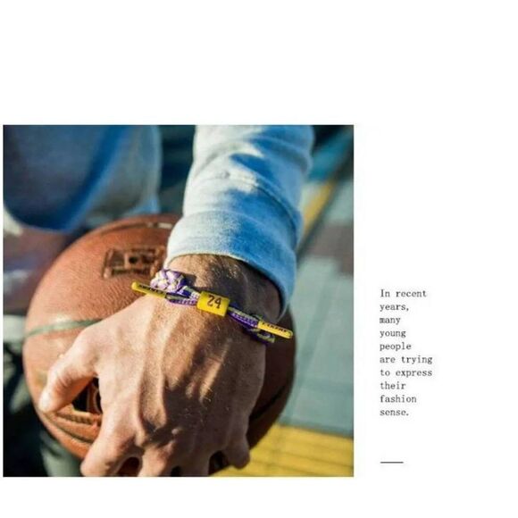 Kobe Bryant RIP Lakers NBA Basketball Silicone Bracelet Bundle Quantity 4 NEW - Picture 7 of 12